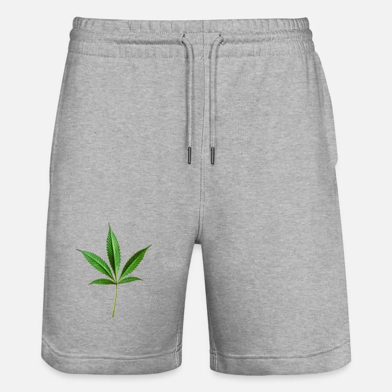 Chanvre de marijuana (cannabis) - Short de jogging bio TRAINER Stanley/Stella unisexe - gris chiné