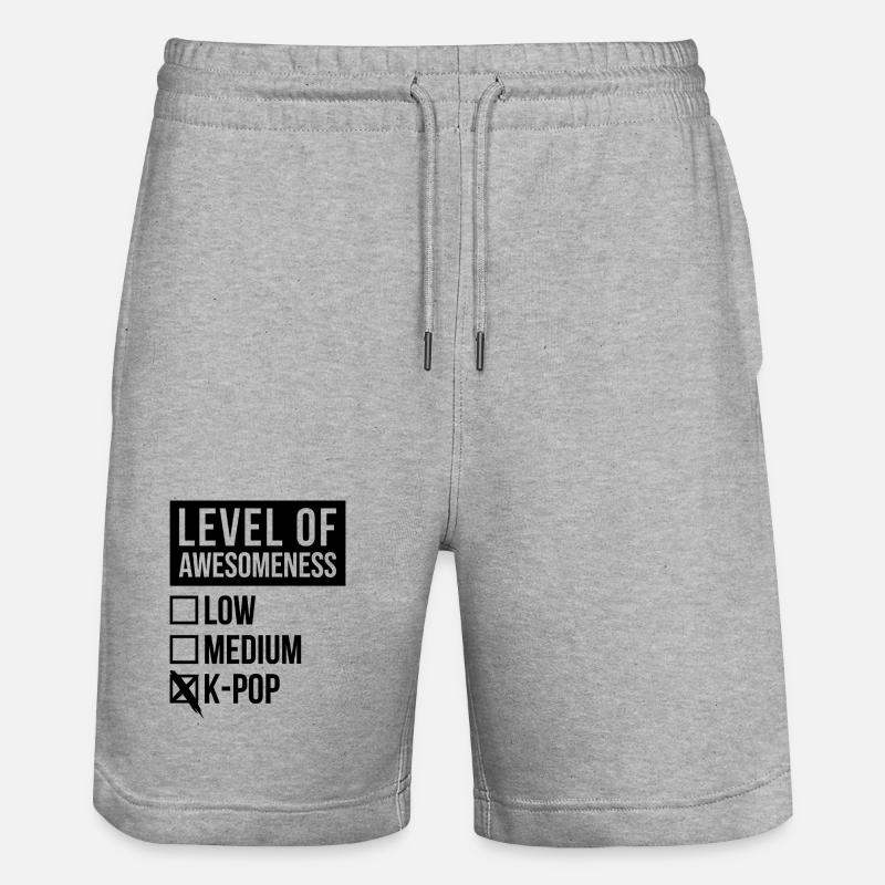 k pop - Short de jogging bio TRAINER Stanley/Stella unisexe - gris chiné