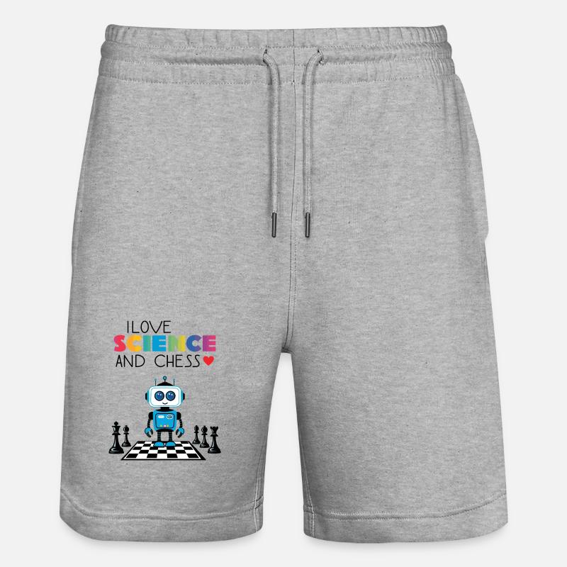 Science et échecs - Short de jogging bio TRAINER Stanley/Stella unisexe - gris chiné