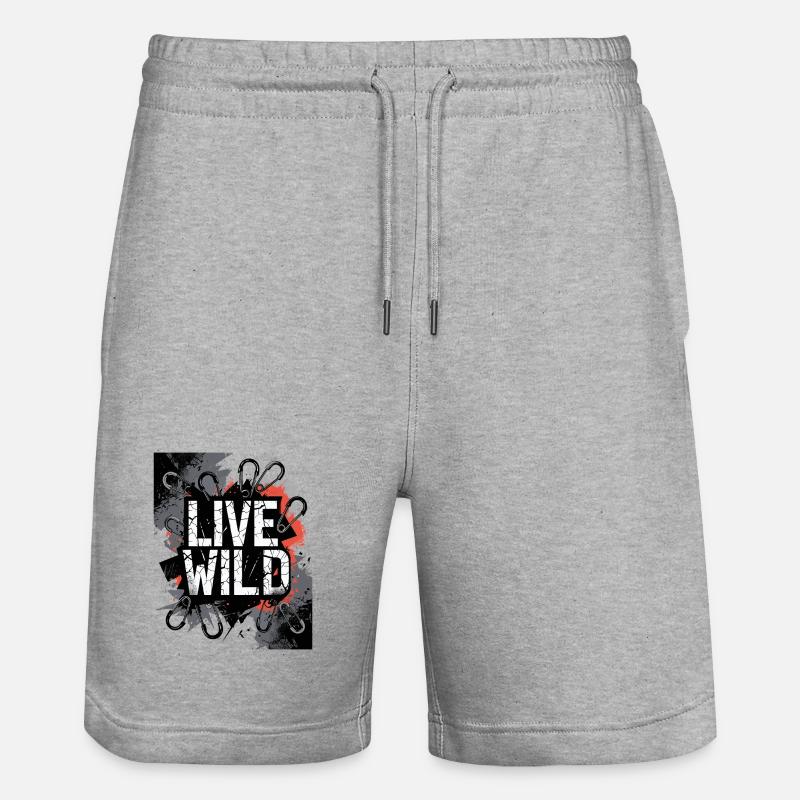 Conception de graffitis sauvages en direct - Short de jogging bio TRAINER Stanley/Stella unisexe - gris chiné