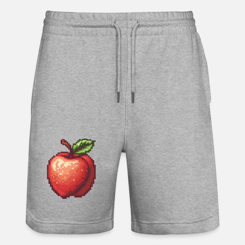 Pixel rétro Apple - Short de jogging bio TRAINER Stanley/Stella unisexe - gris chiné