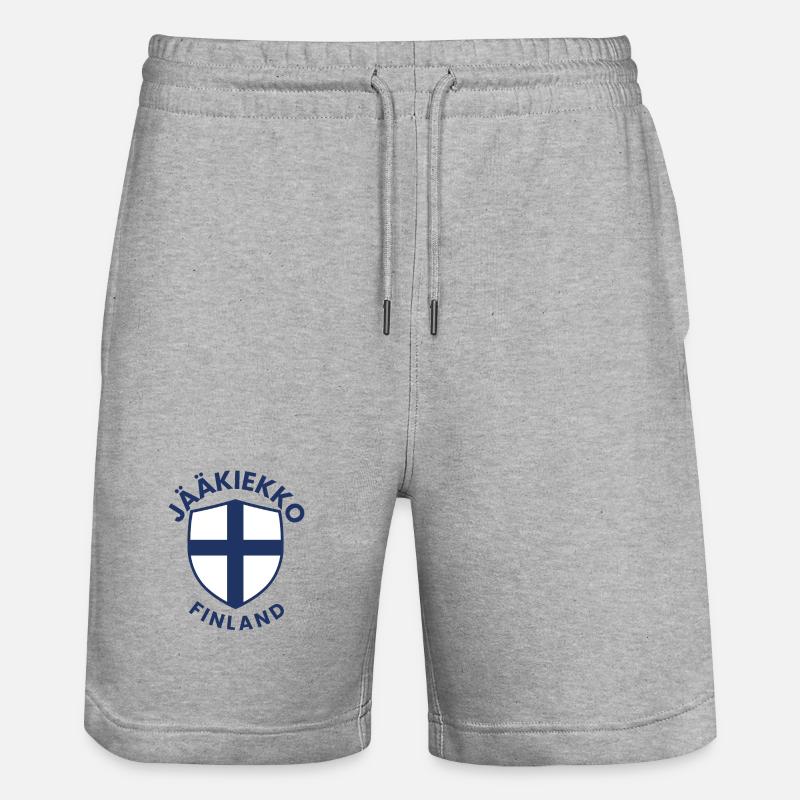 Bouclier de Finlande de Jäähockey - Short de jogging bio TRAINER Stanley/Stella unisexe - gris chiné