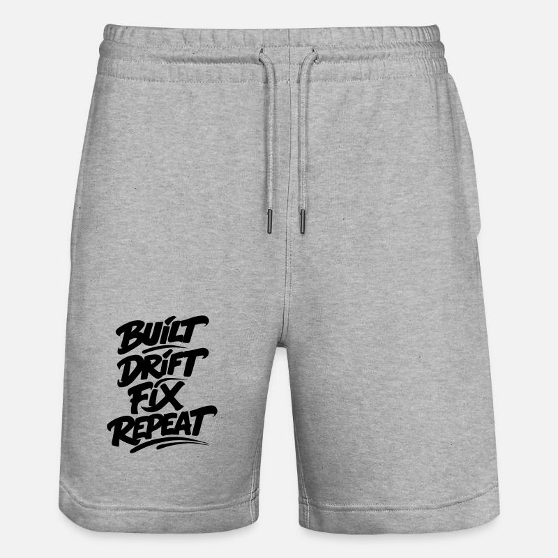 Built Drift Fix Repeat v2 - Stanley/Stella Unisex Bio Joggingshorts Trainer  - Grau meliert