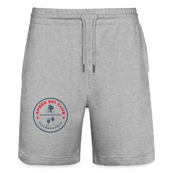 Après Ski Club Pistenrausch Logo - Stanley/Stella Unisex Bio Joggingshorts Trainer  - Grau meliert - Vorne - Nik (191cm) & Marisol (170cm)