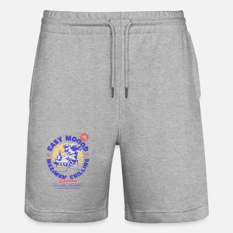 LoungeCow au coucher du soleil - Short de jogging bio TRAINER Stanley/Stella unisexe - gris chiné