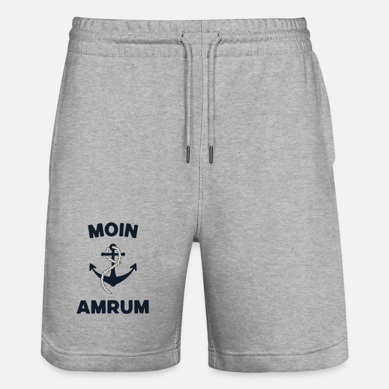 Moin Amrum – Conception d’ancres maritimes - Short de jogging bio TRAINER Stanley/Stella unisexe - gris chiné