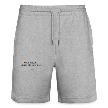German Apres Ski Instructor - Stanley/Stella Unisex Bio Joggingshorts Trainer  - Grau meliert - Vorne - Nik (191cm) & Marisol (170cm)