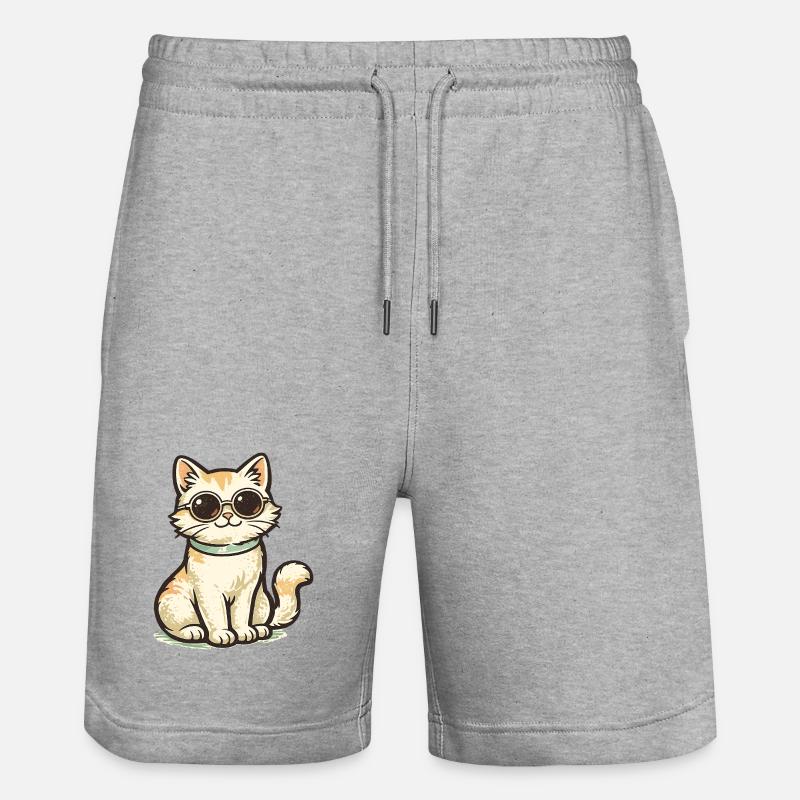 Chat cool - Short de jogging bio TRAINER Stanley/Stella unisexe - gris chiné