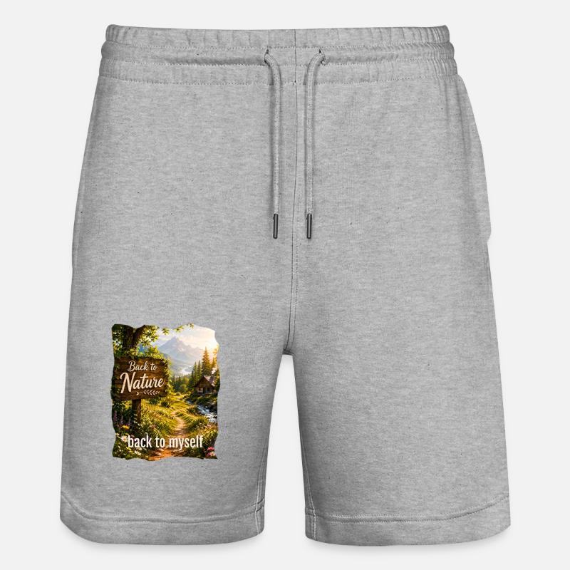 Retour à la nature à moi-même - Short de jogging bio TRAINER Stanley/Stella unisexe - gris chiné