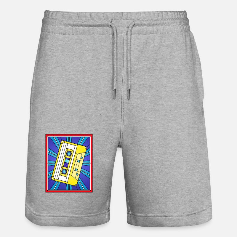 Illustration de cassette en vitrail - Short de jogging bio TRAINER Stanley/Stella unisexe - gris chiné