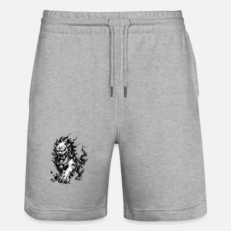 Ink Foo Chien Gardien - Short de jogging bio TRAINER Stanley/Stella unisexe - gris chiné