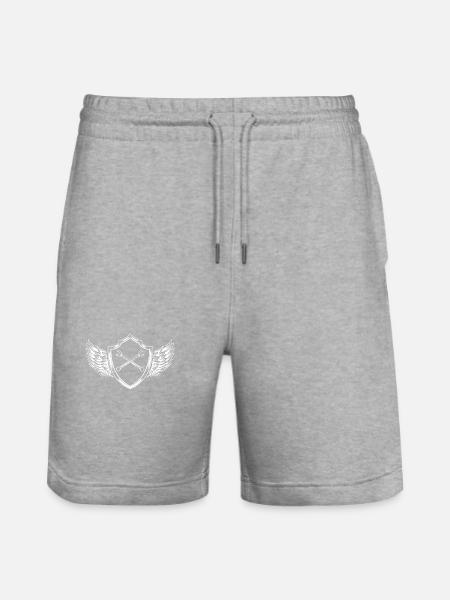 Wrench Coat of Arms Tool - Stanley/Stella Trainer Unisex Organic Jogging Shorts - heather grey
