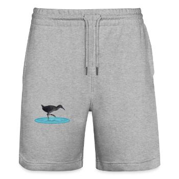 Rail d’eau - Short de jogging bio TRAINER Stanley/Stella unisexe - gris chiné - Devant - Nik (191cm) & Marisol (170cm)