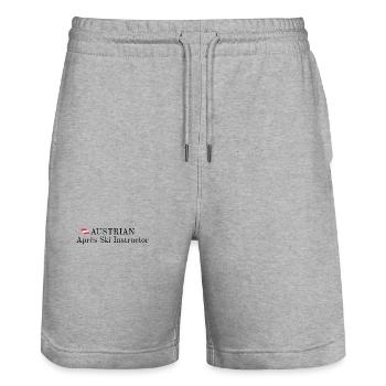 Austrian Apres Ski Instructor - Stanley/Stella Unisex Bio Joggingshorts Trainer  - Grau meliert - Vorne - Nik (191cm) & Marisol (170cm)