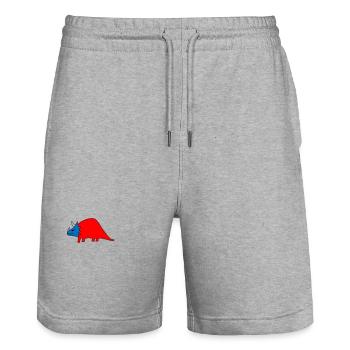 Dino Trizzi in your desired colours - Stanley/Stella Trainer Unisex Organic Jogging Shorts - heather grey - Front - Nik (191cm) & Marisol (170cm)
