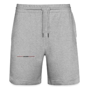 Team icon - Stanley/Stella Trainer Unisex Organic Jogging Shorts - heather grey - Front - Nik (191cm) & Marisol (170cm)