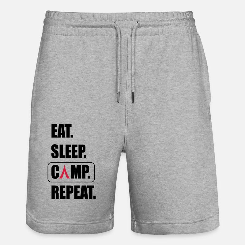 Camping - Stanley/Stella Unisex Bio Joggingshorts Trainer  - Grau meliert