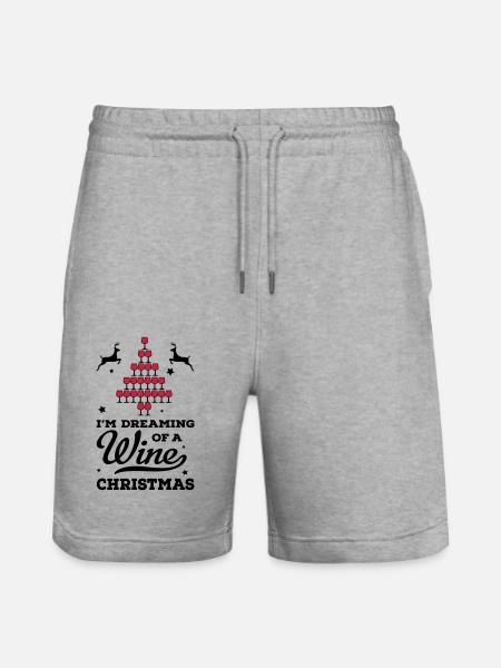 Weihnachten - Stanley/Stella Unisex Bio Joggingshorts Trainer - Grau meliert