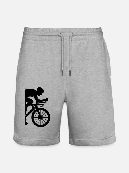 Half Bike Rider - Stanley/Stella Trainer Unisex Organic Jogging Shorts - heather grey