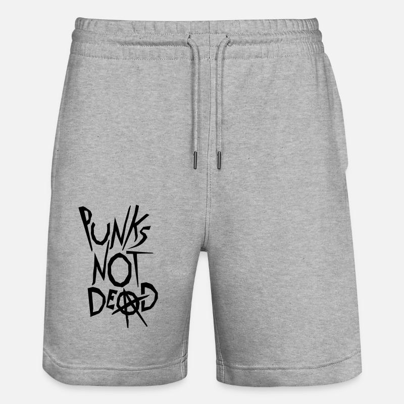 punks pas mort citation - Short de jogging bio TRAINER Stanley/Stella unisexe - gris chiné