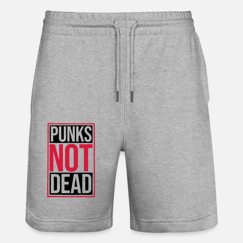 punks pas mort citation - Short de jogging bio TRAINER Stanley/Stella unisexe - gris chiné