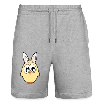 Poussin Lapin Kaninchen Küken Osterpasteten - Stanley/Stella Unisex Bio Joggingshorts Trainer  - Grau meliert - Vorne - Nik (191cm) & Marisol (170cm)