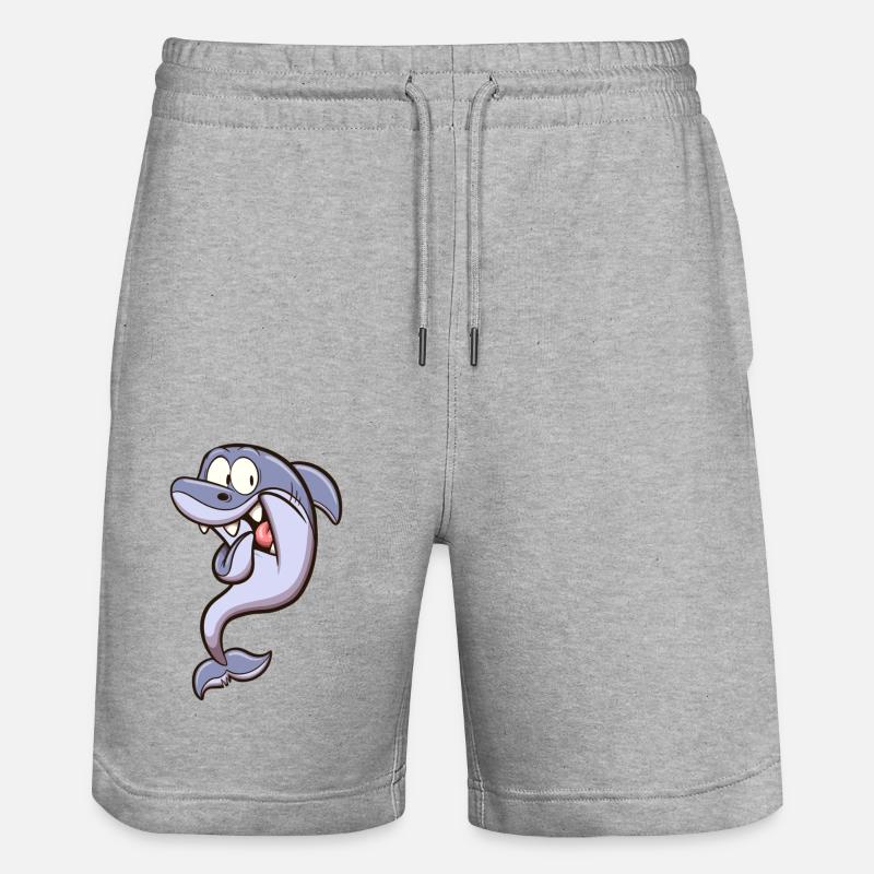 Requin effrayé - Short de jogging bio TRAINER Stanley/Stella unisexe - gris chiné