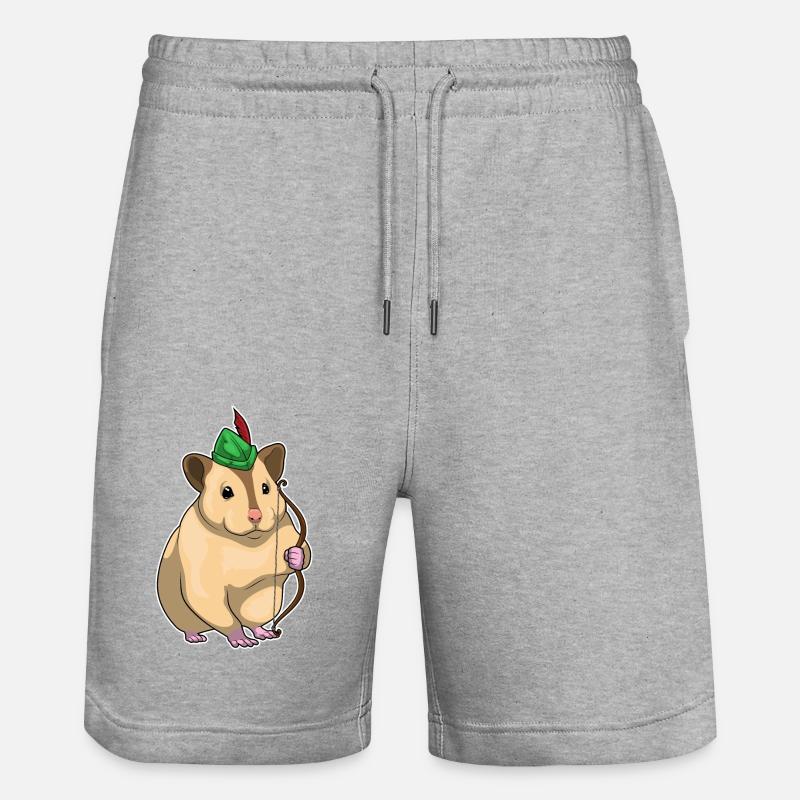 Hamster Archer Bow - Short de jogging bio TRAINER Stanley/Stella unisexe - gris chiné