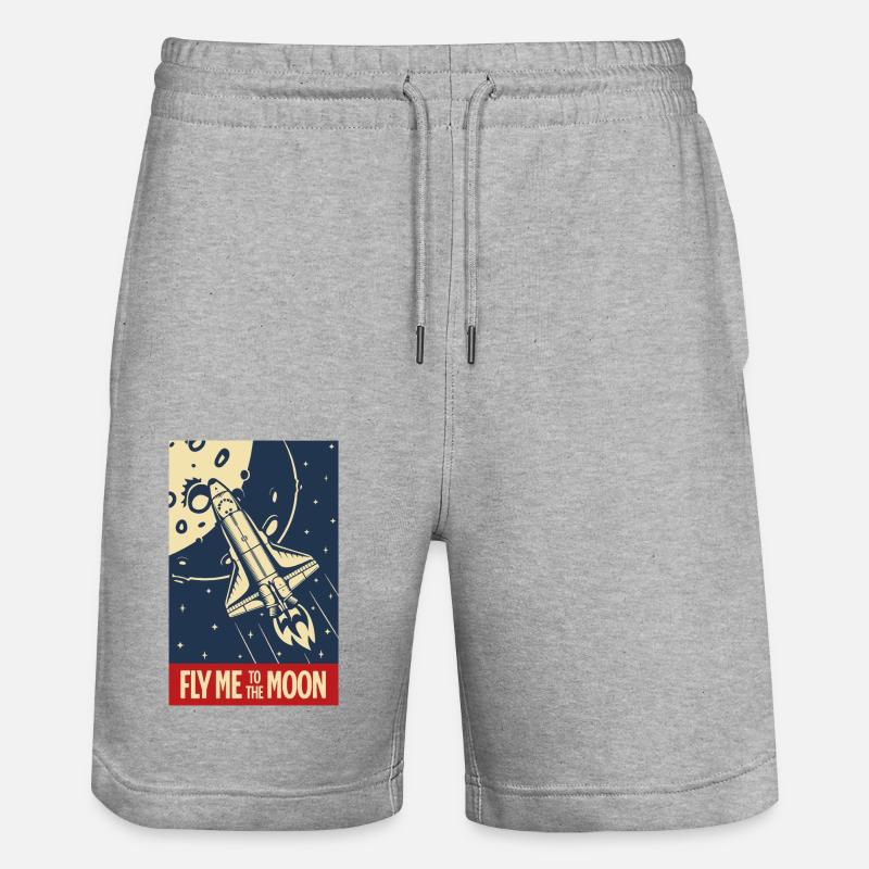 Envolez-moi vers la Lune - Short de jogging bio TRAINER Stanley/Stella unisexe - gris chiné