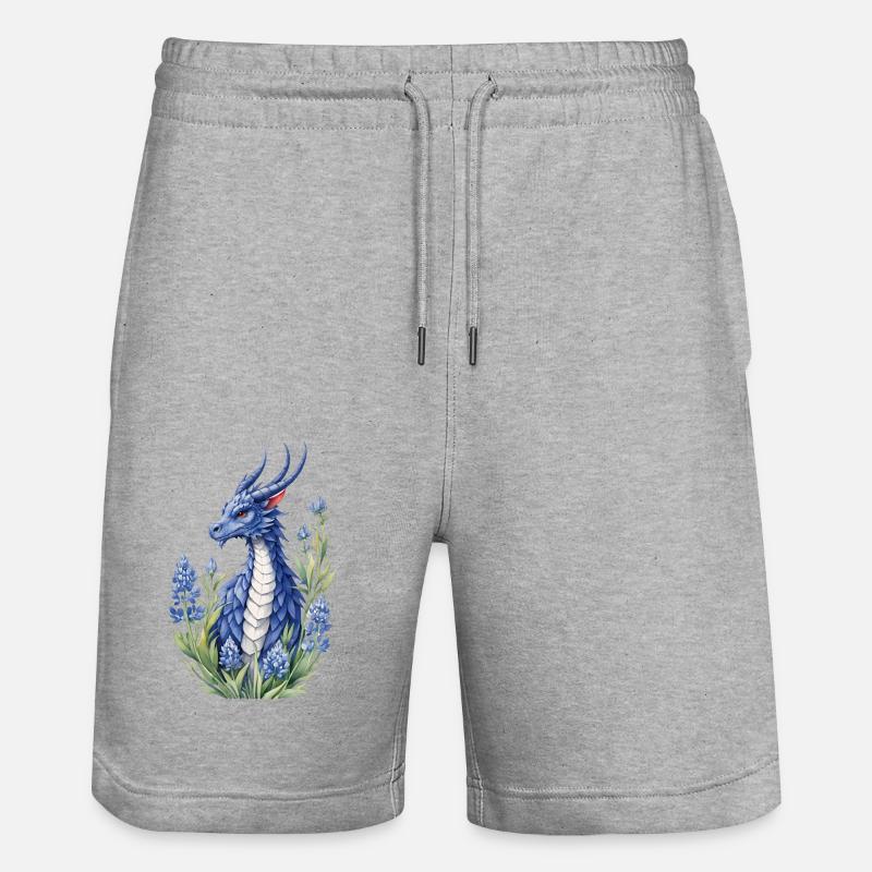 Texas Bluebonnets Dragon - Short de jogging bio TRAINER Stanley/Stella unisexe - gris chiné