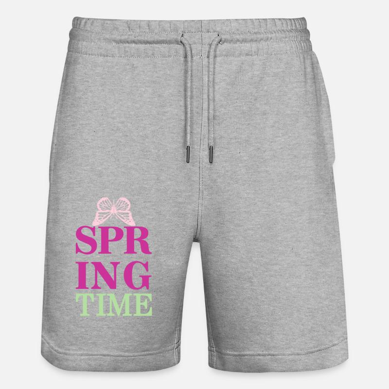 SpringTime - Spring is here! - Stanley/Stella Trainer Unisex Organic Jogging Shorts - heather grey