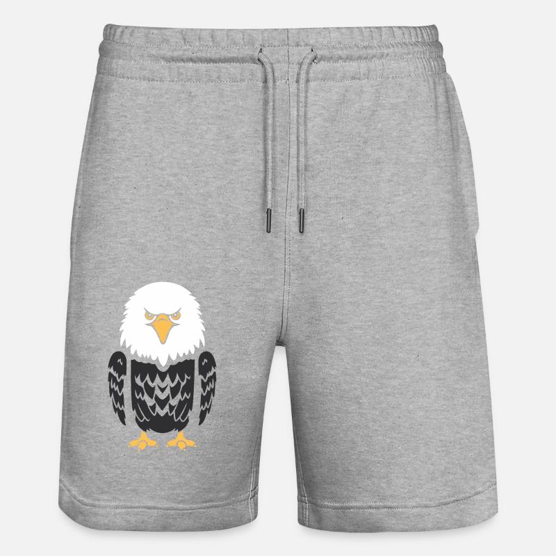 Adler Vogel - Stanley/Stella Unisex Bio Joggingshorts Trainer  - Grau meliert