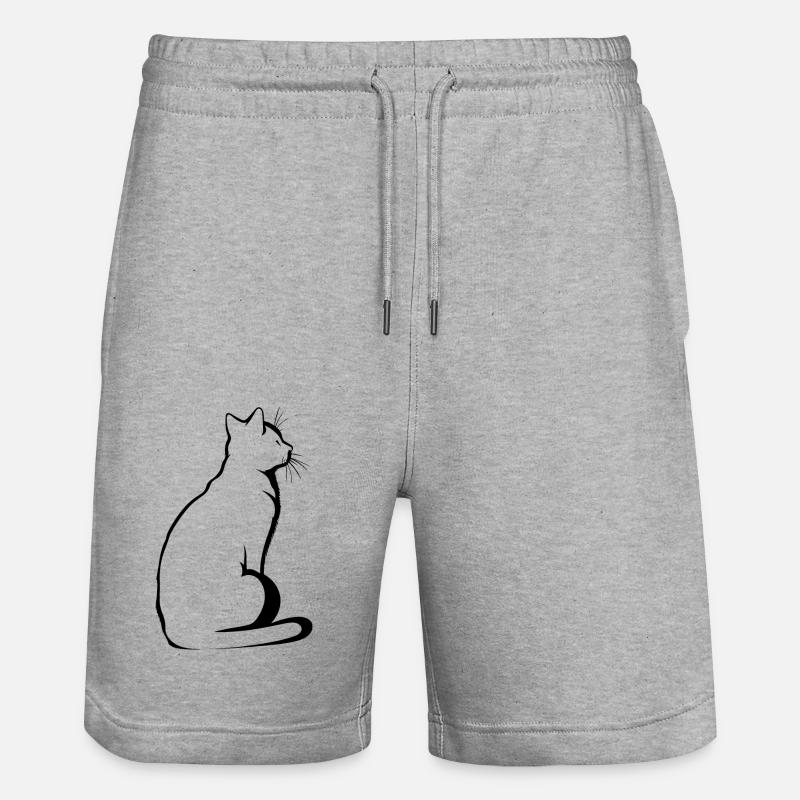 Chat, Motif De Chat - Short de jogging bio TRAINER Stanley/Stella unisexe - gris chiné
