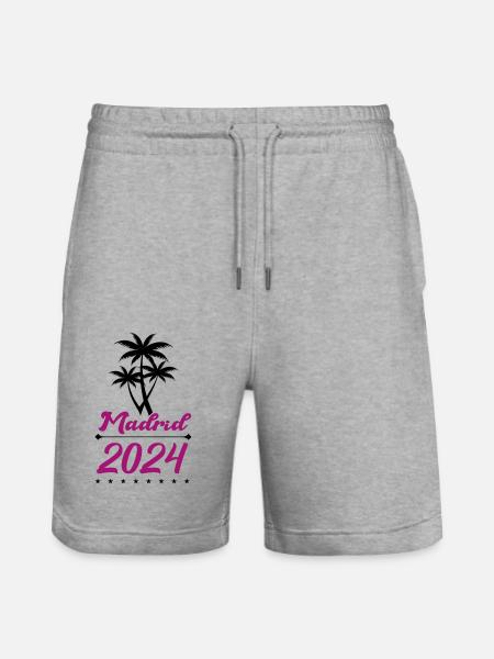 Madrid 2024 - Stanley/Stella Trainer Unisex Organic Jogging Shorts - heather grey