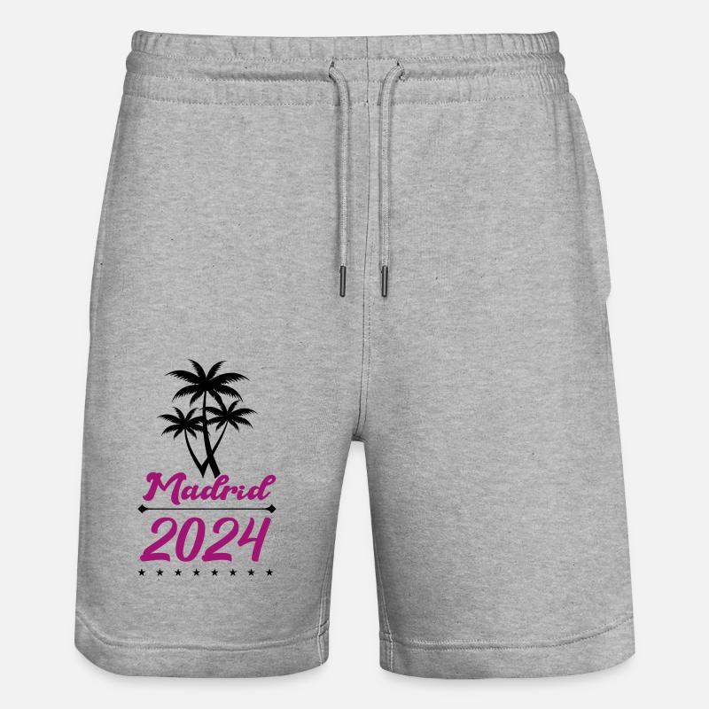 Madrid 2024 - Short de jogging bio TRAINER Stanley/Stella unisexe - gris chiné
