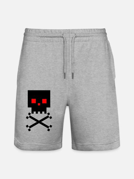 squarehead deadhead - Stanley/Stella Trainer Unisex Organic Jogging Shorts - heather grey