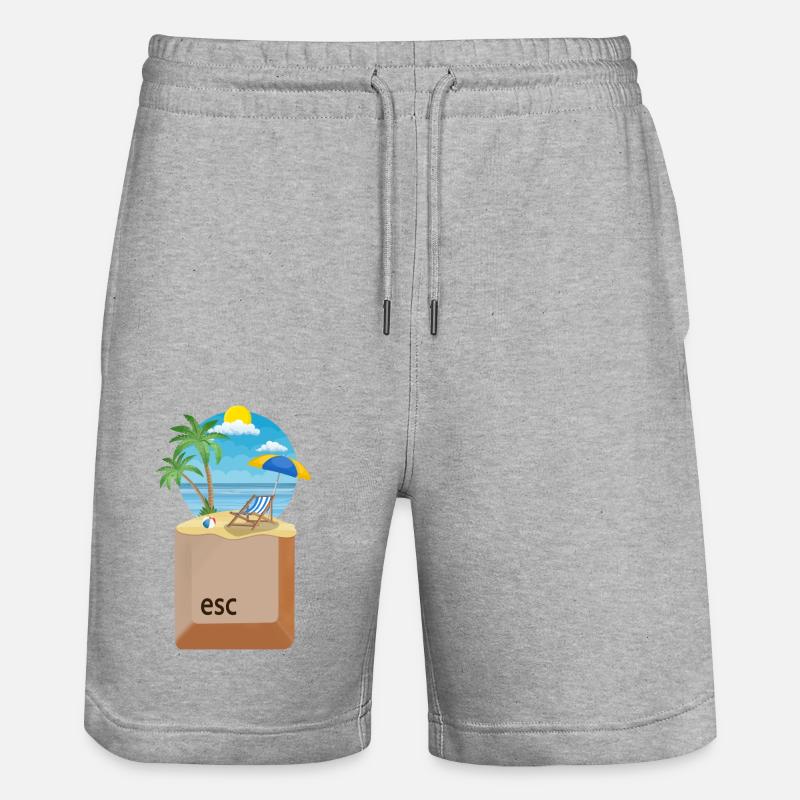 Vacances du bureau - Short de jogging bio TRAINER Stanley/Stella unisexe - gris chiné