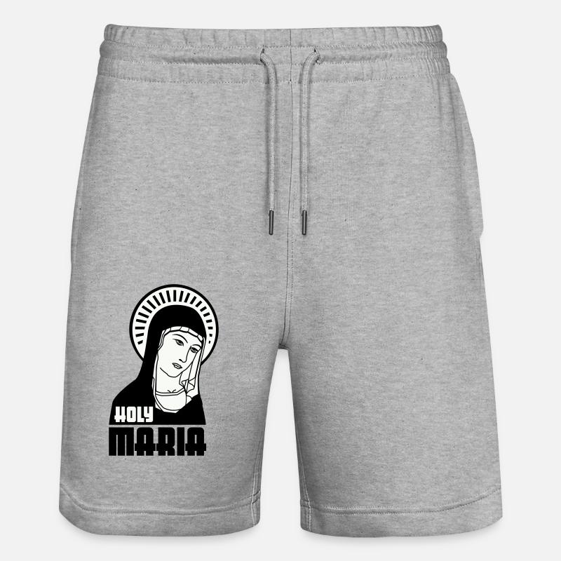 Holy Maria - Stanley/Stella Unisex Bio Joggingshorts Trainer  - Grau meliert