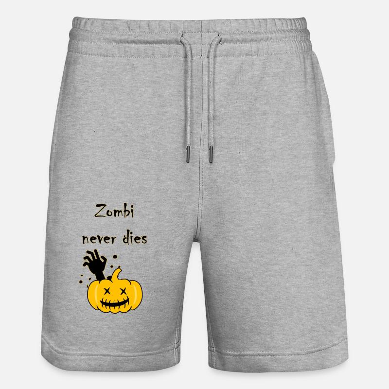 Zombi never dies - Short de jogging bio TRAINER Stanley/Stella unisexe - gris chiné