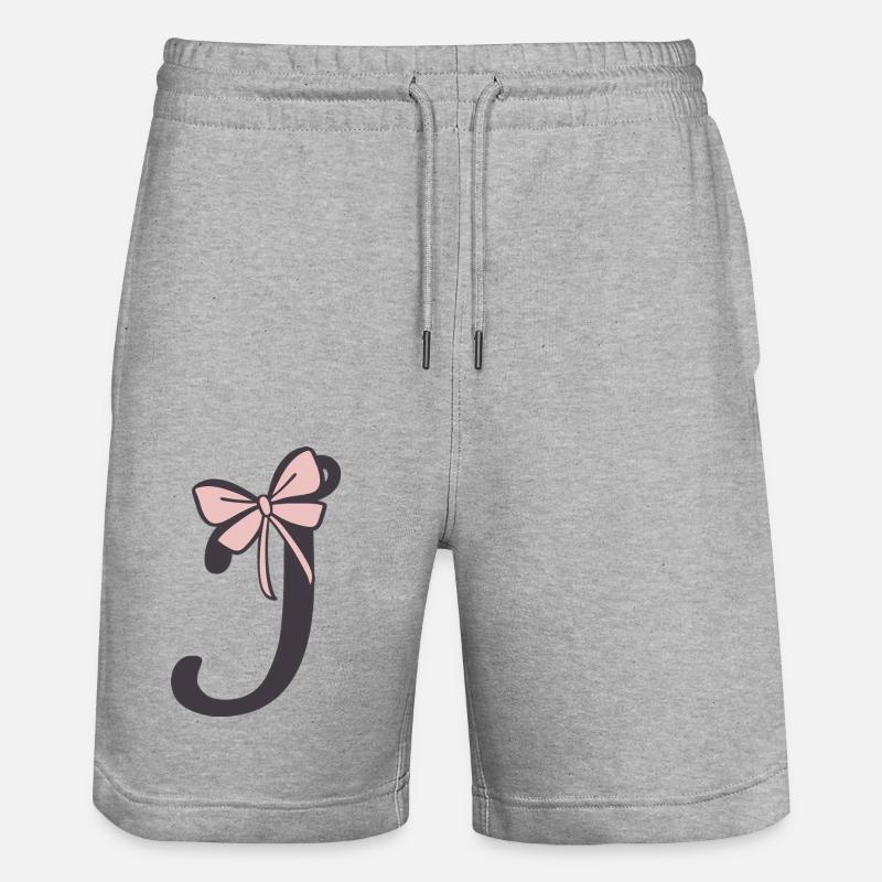 Lettre initiale i Ruban - Short de jogging bio TRAINER Stanley/Stella unisexe - gris chiné