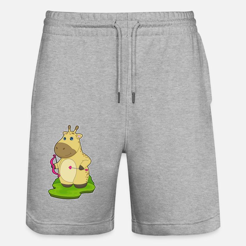 Arc d’archer girafe - Short de jogging bio TRAINER Stanley/Stella unisexe - gris chiné