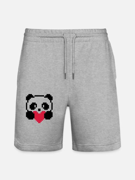 panda-coeur - Short de jogging bio TRAINER Stanley/Stella unisexe - gris chiné