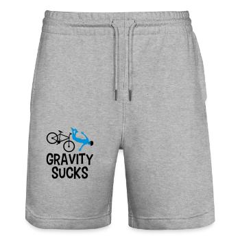 graviti sucks gravitation à l’avant de tomber - Short de jogging bio TRAINER Stanley/Stella unisexe - gris chiné - Devant - Nik (191cm) & Marisol (170cm)