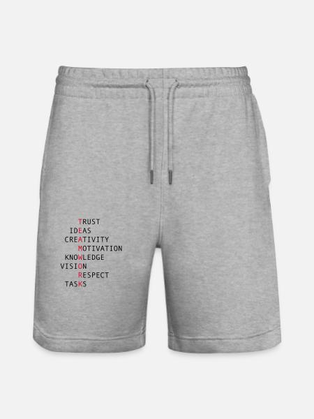 TEAMWORK - Stanley/Stella Unisex Bio Joggingshorts Trainer - Grau meliert