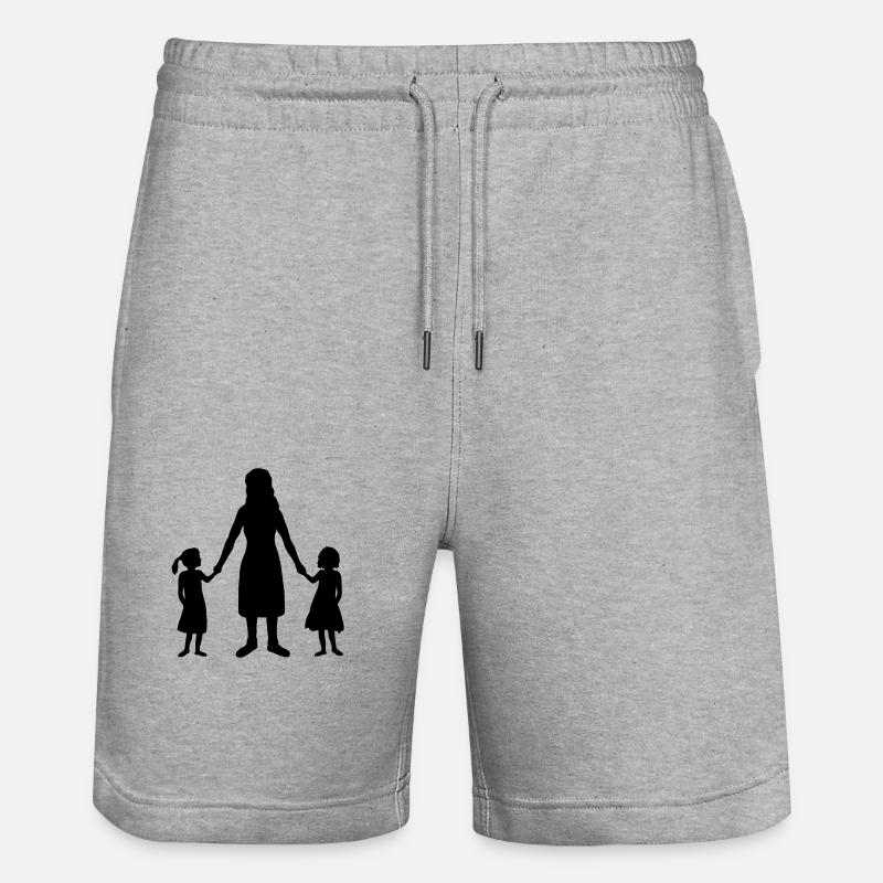 Silhouette 2 Filles Mère - Short de jogging bio TRAINER Stanley/Stella unisexe - gris chiné