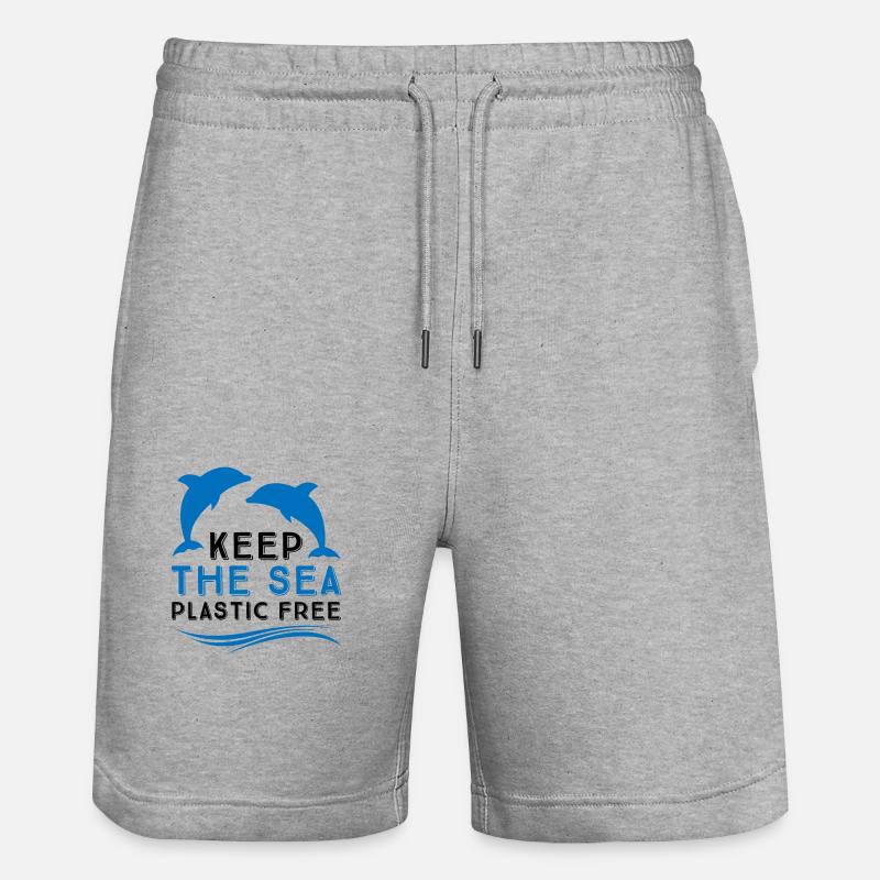 Pollution marine - Short de jogging bio TRAINER Stanley/Stella unisexe - gris chiné