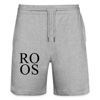 ROOS - Stanley/Stella Unisex Bio Joggingshorts Trainer  - Grau meliert - Vorne - Nik (191cm) & Marisol (170cm)