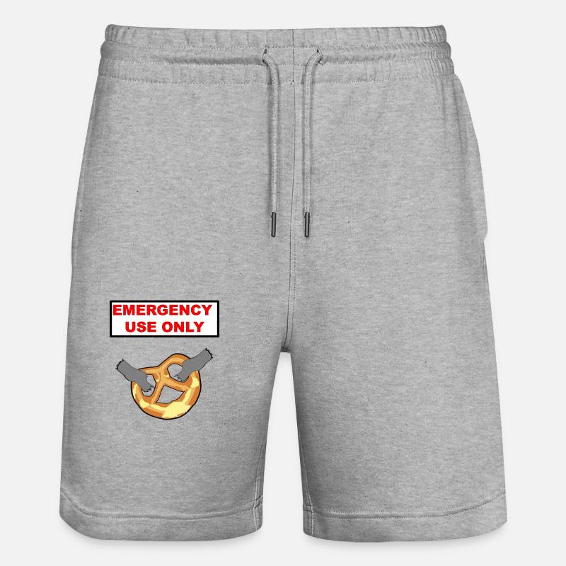 Bretzel Emergency use only - Short de jogging bio TRAINER Stanley/Stella unisexe - gris chiné