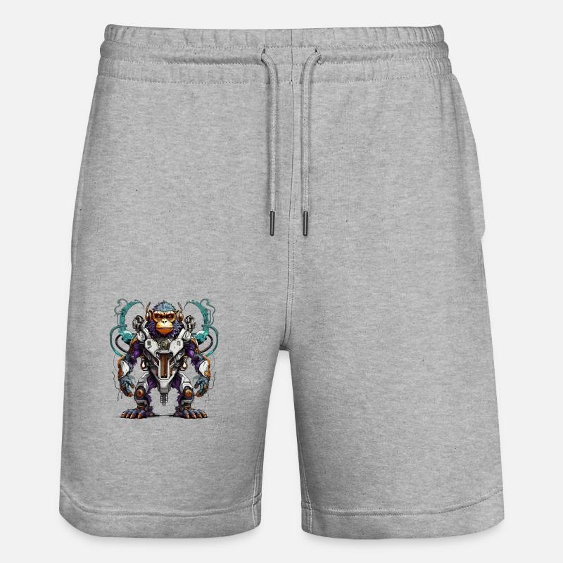 Cyber Singe - Short de jogging bio TRAINER Stanley/Stella unisexe - gris chiné