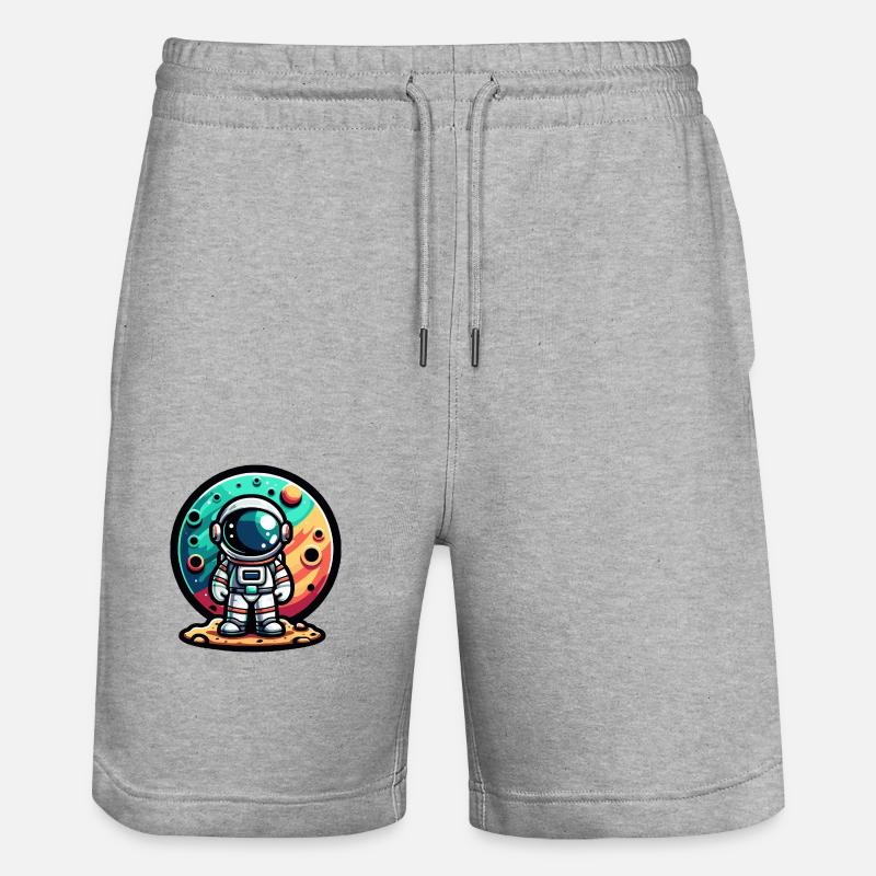 Petit astronaute - Short de jogging bio TRAINER Stanley/Stella unisexe - gris chiné
